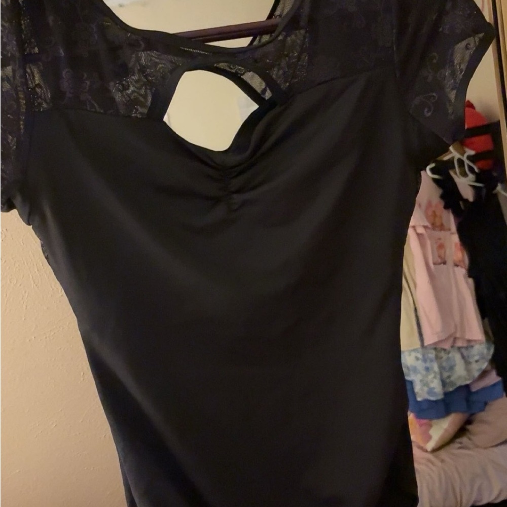 Elegant Black Lace Top